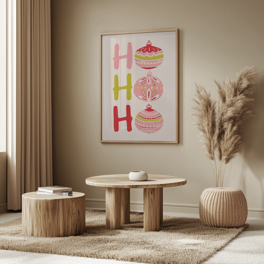 HoHoHo Glad liten julillustration | Poster