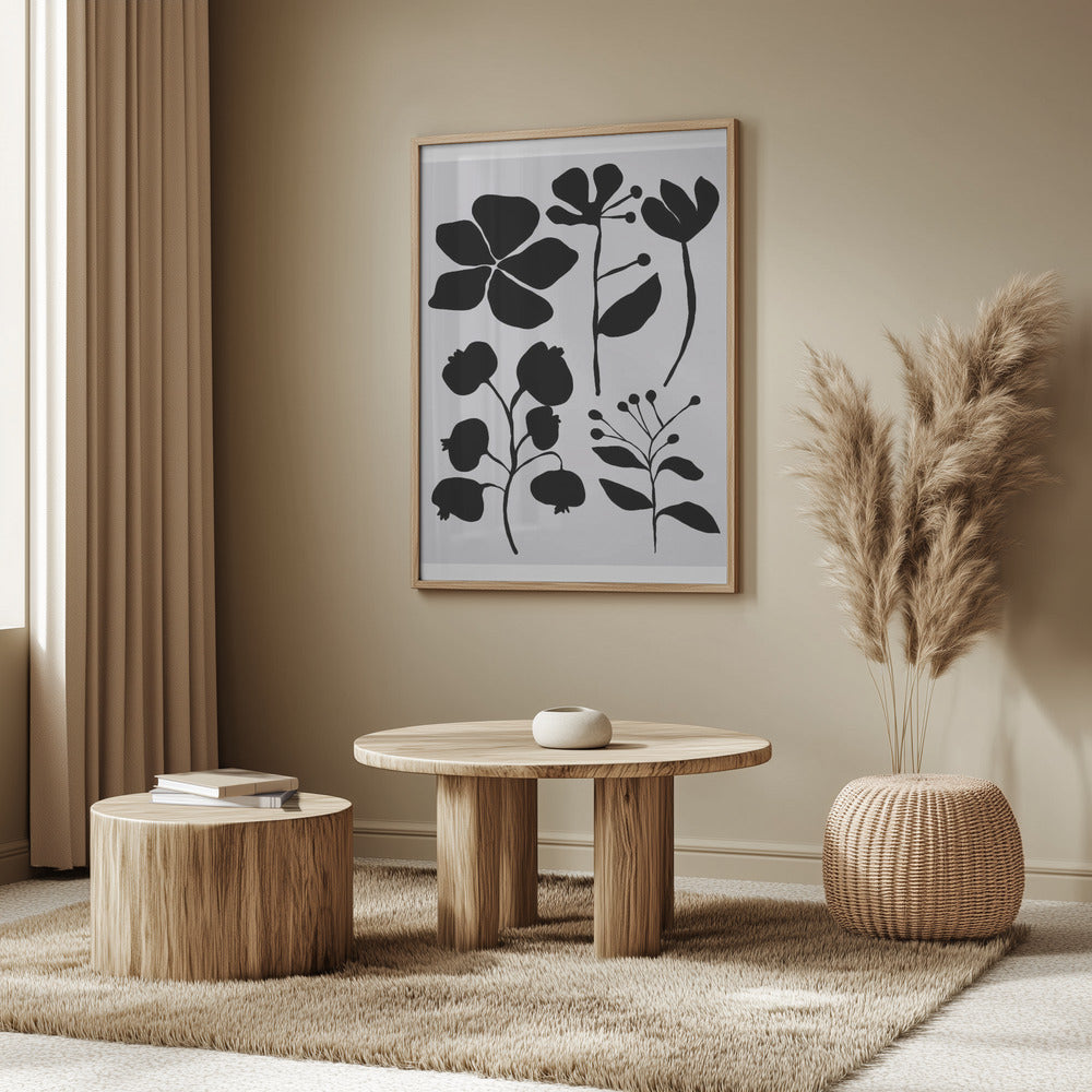 Silhouetted Blooms | Poster