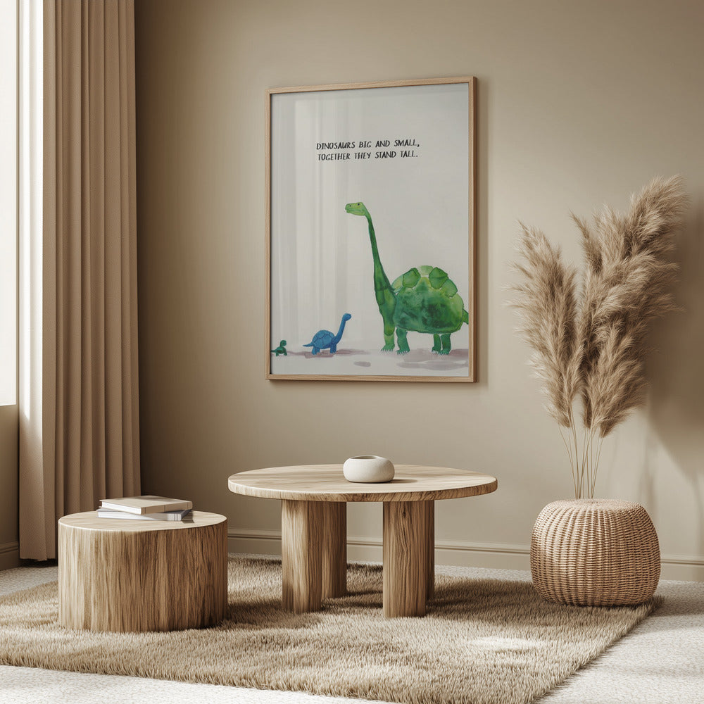 Pienet ja isot dinosaurukset | Julisteet - Taidevedokset