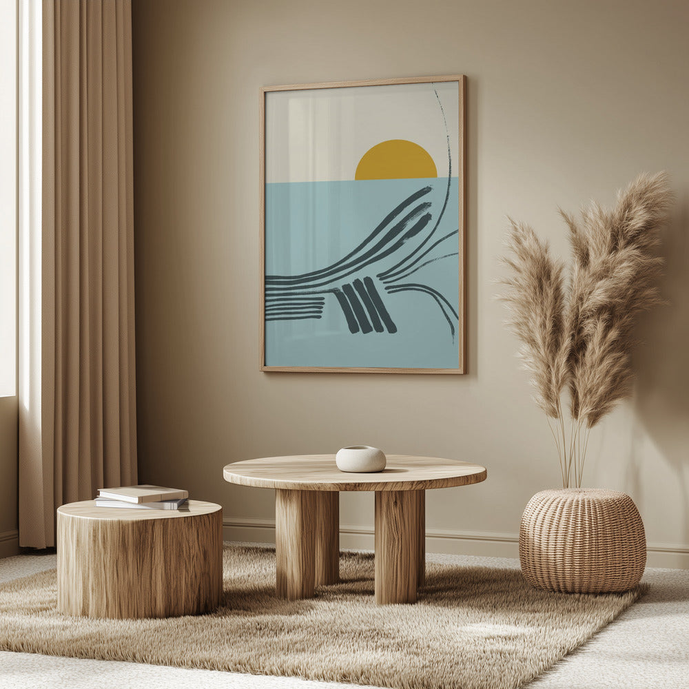 mellow anticipation Sunset by the sea | Poster