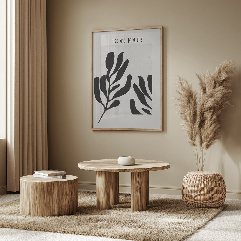 Monochrome Leaves | Poster