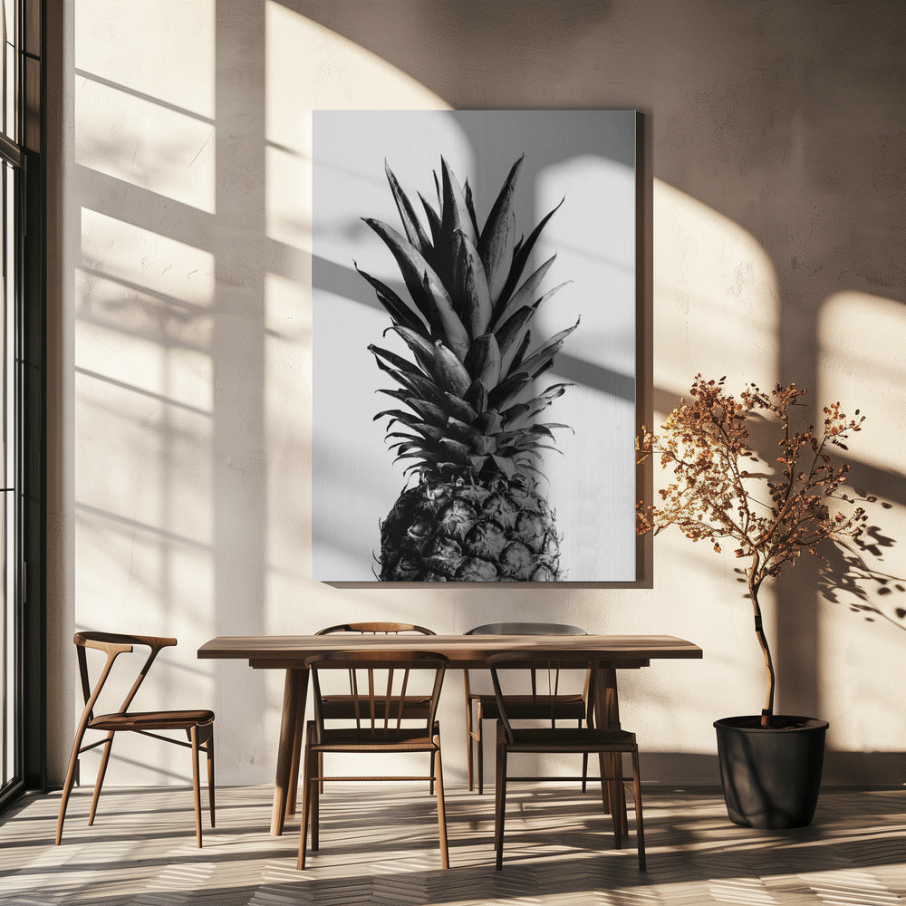 Ananas Bianco e Nero 02 | Stampe su Tela