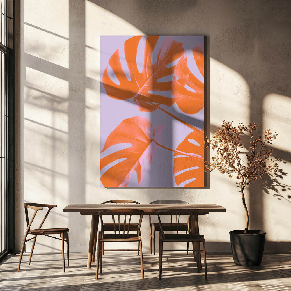 Monstera Lila 04 | Leinwand-Bilder
