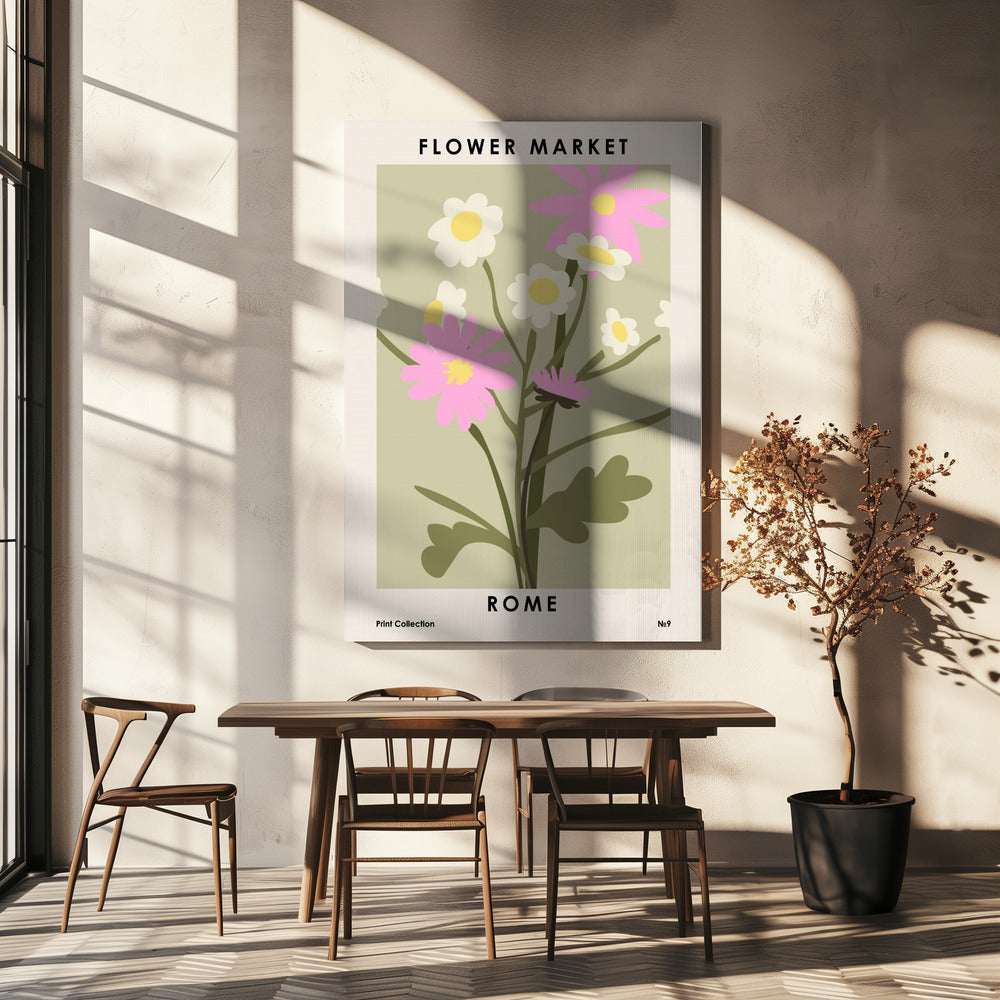 Marché aux fleurs de Rome | Tableaux sur Toile