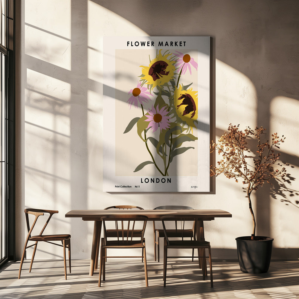 Marché aux fleurs. Londres | Tableaux sur Toile