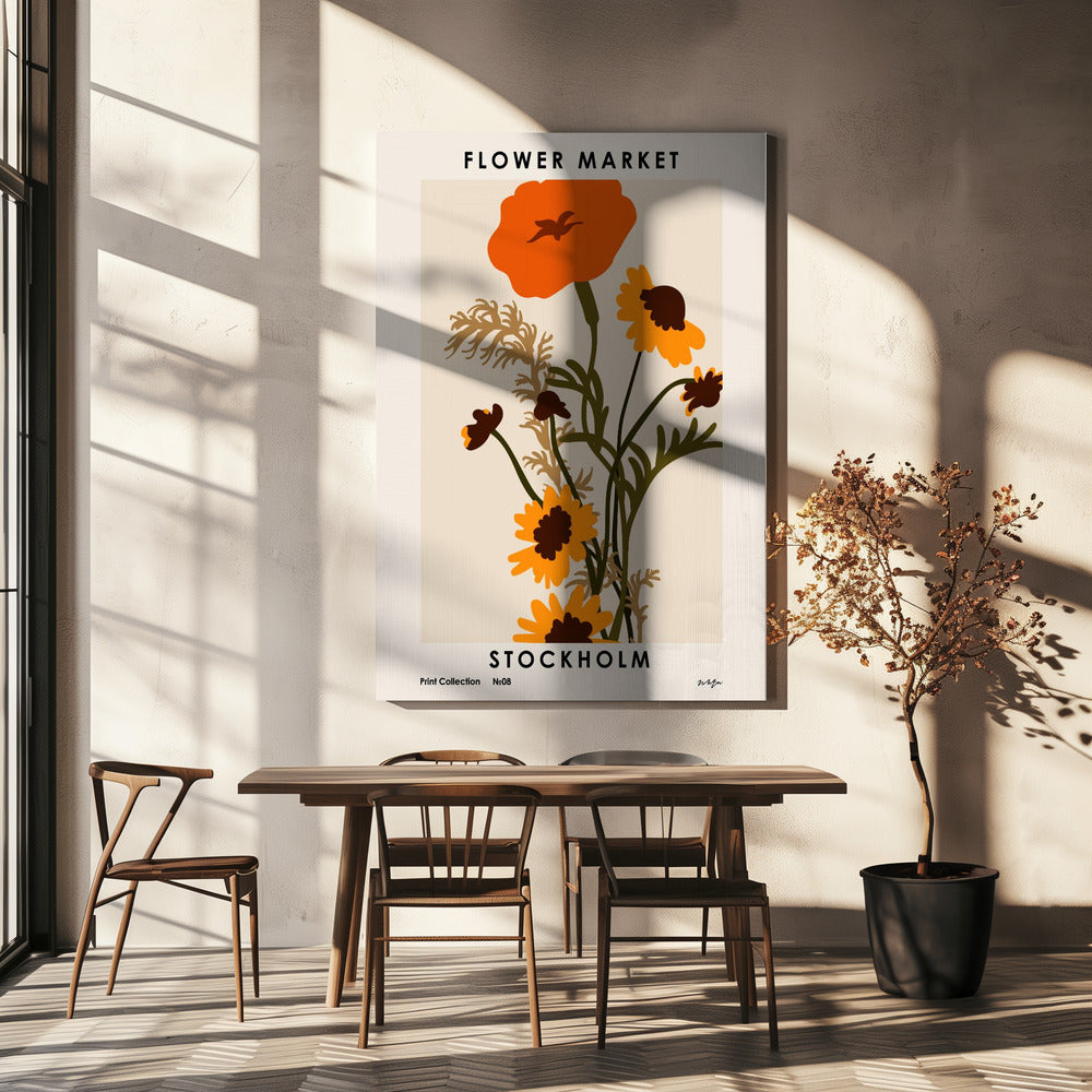 Marché aux fleurs. Stockholm | Tableaux sur Toile