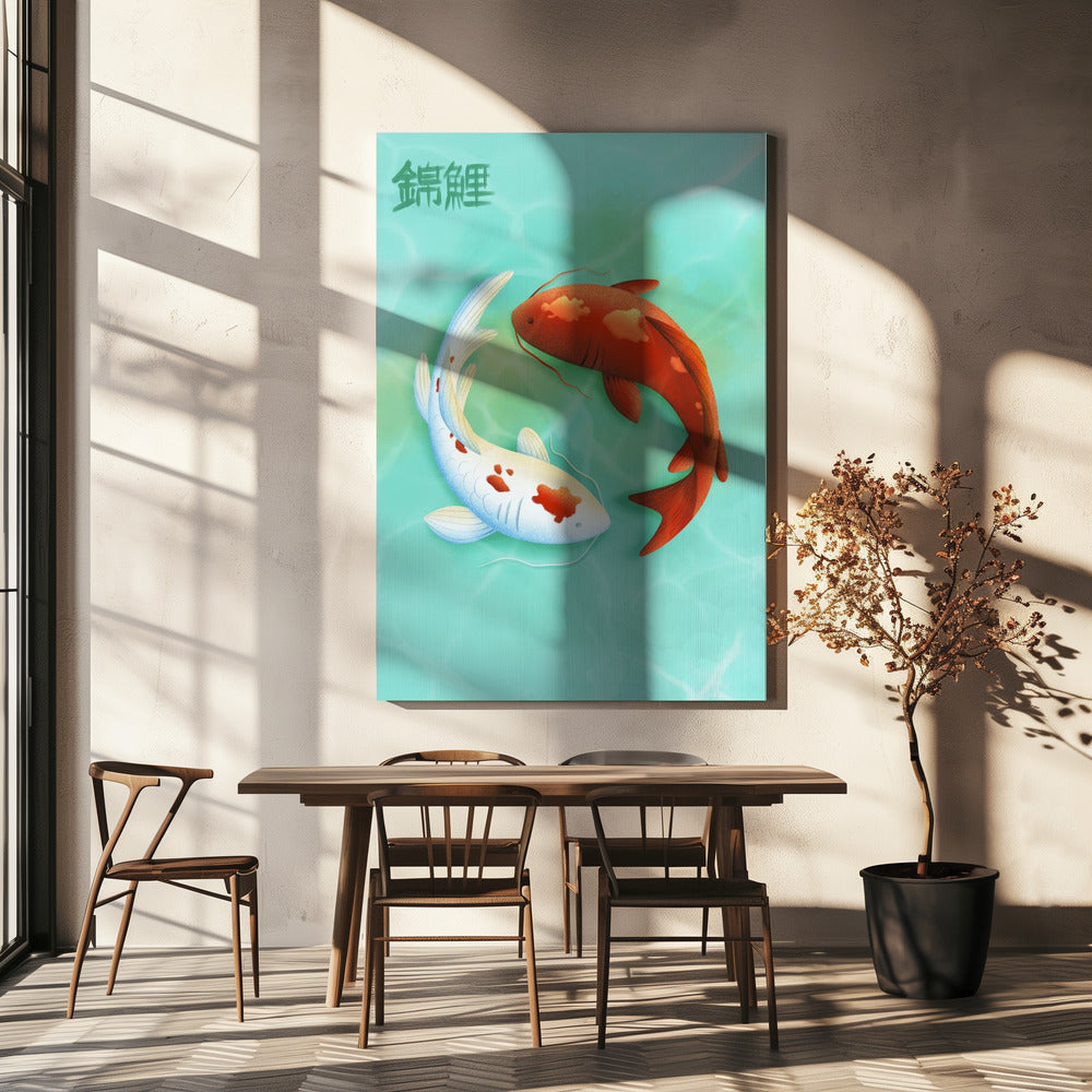 Koi-kjærlighet | Lerretsbilder