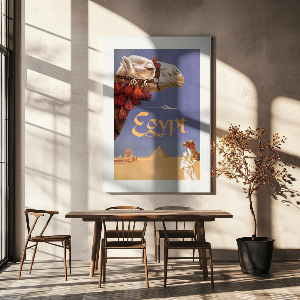 Egypten. Fly Twa (1960) Vintage Plakater - Kunsttryk Af David Klein | Lærredsbilleder