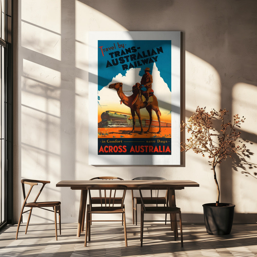 Transaustralische Eisenbahn Poster - Kunstdruck | Leinwand-Bilder