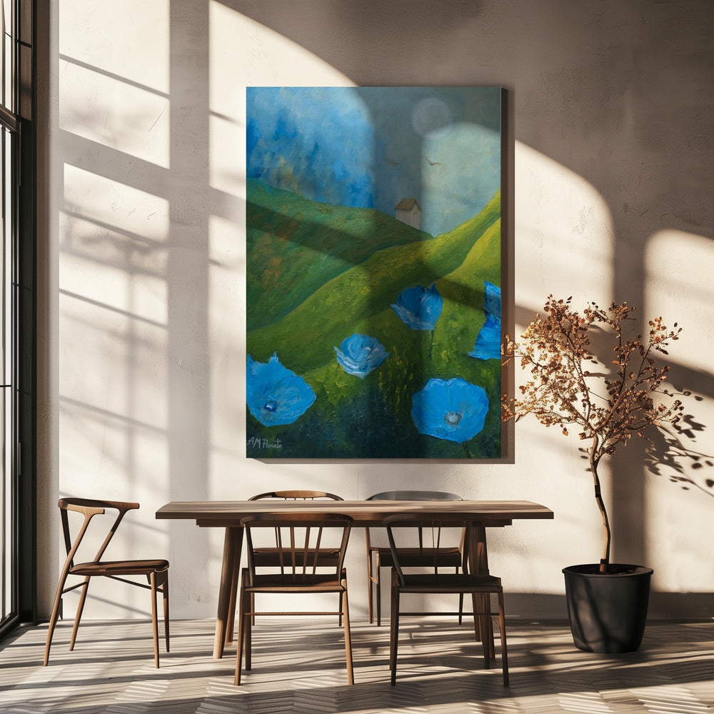 Blue In the Fields | Canvas