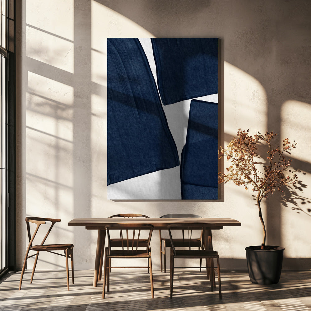 Dipinto minimalista blu III | Stampe su Tela