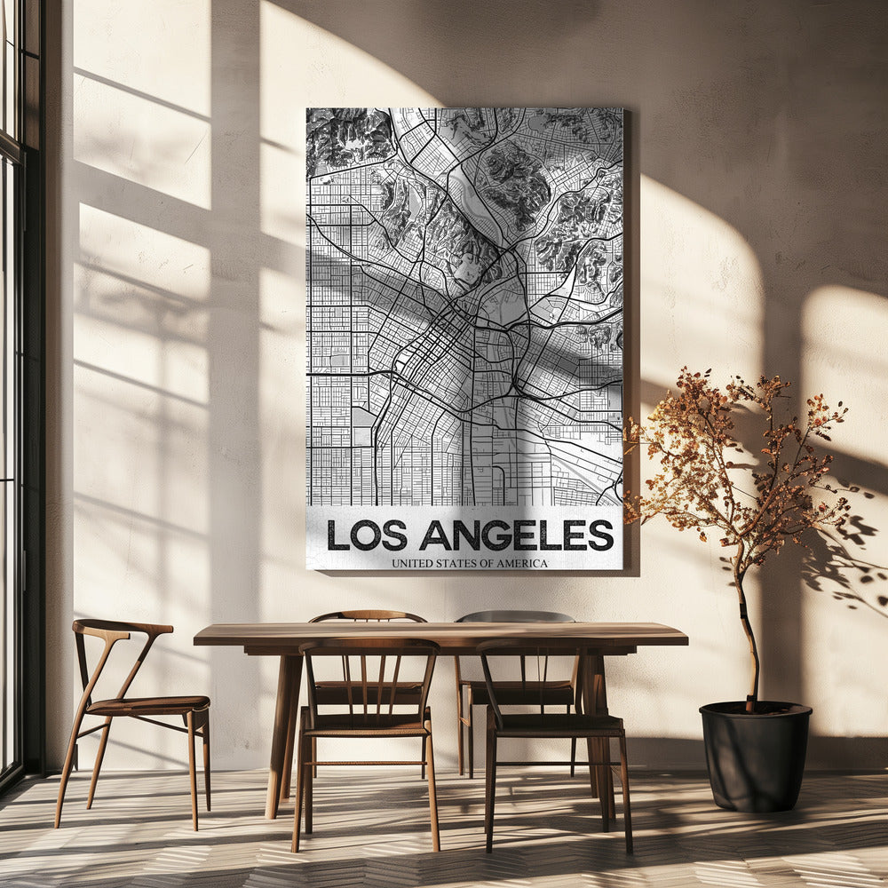 Los Angeles Biały | Wydruki na łótnie