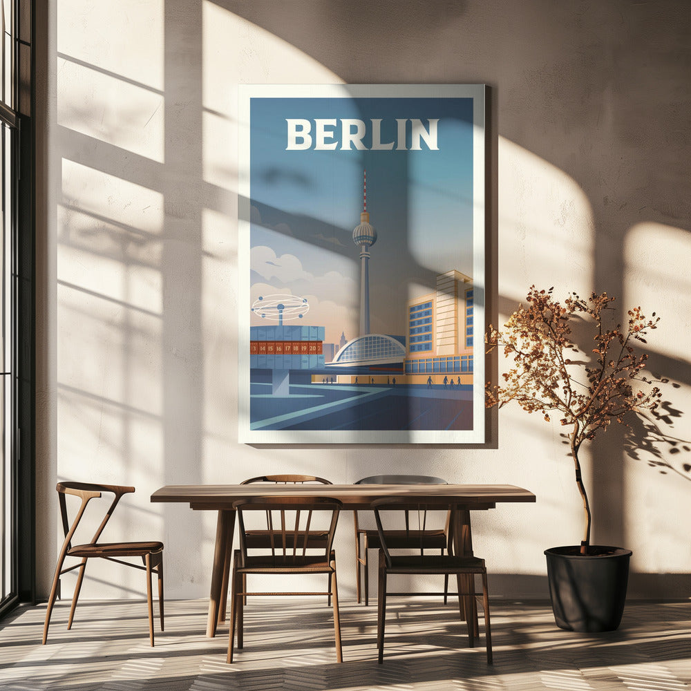 Impression de voyage sur le paysage urbain de Berlin | Tableaux sur Toile