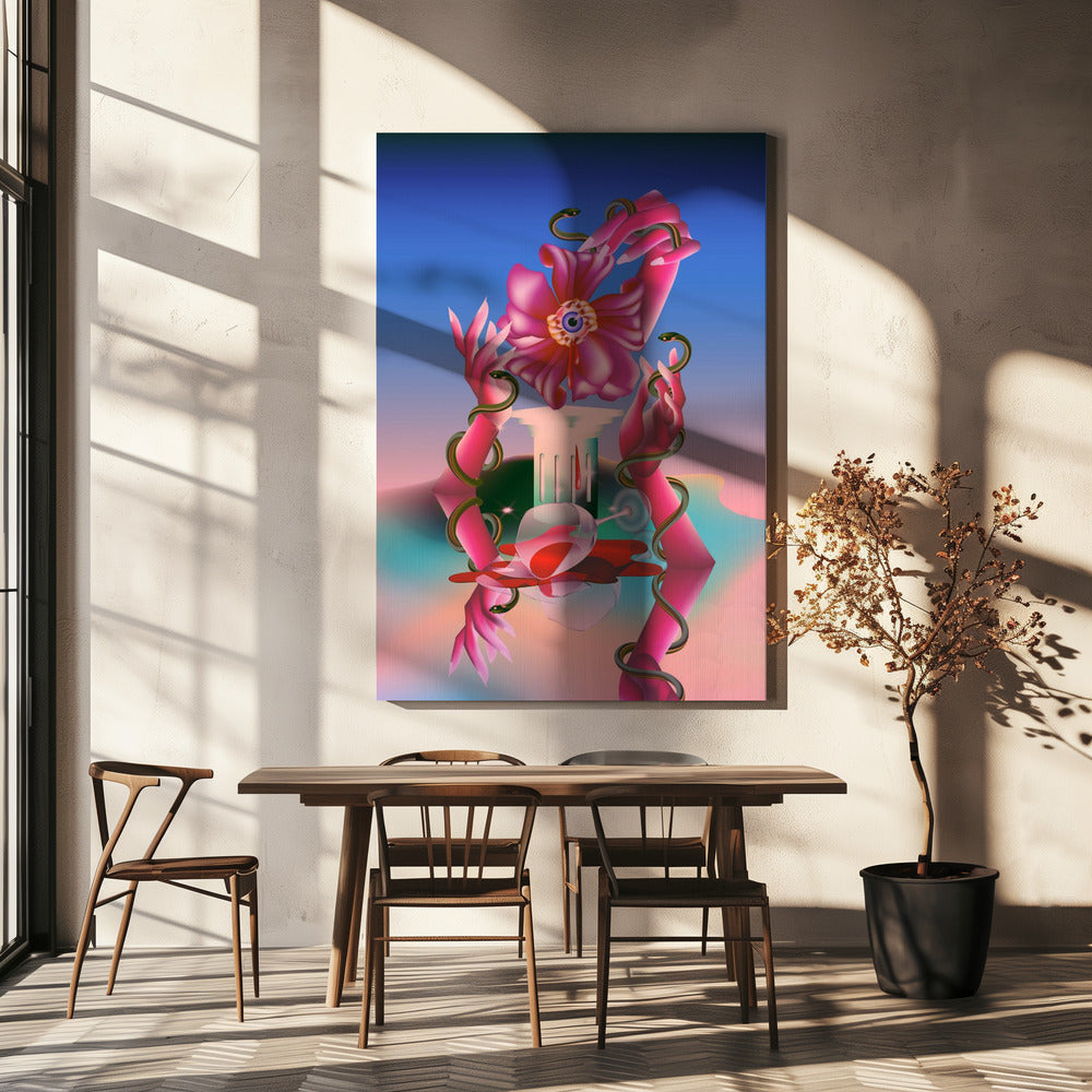 Flower On a Pedestal | Canvas