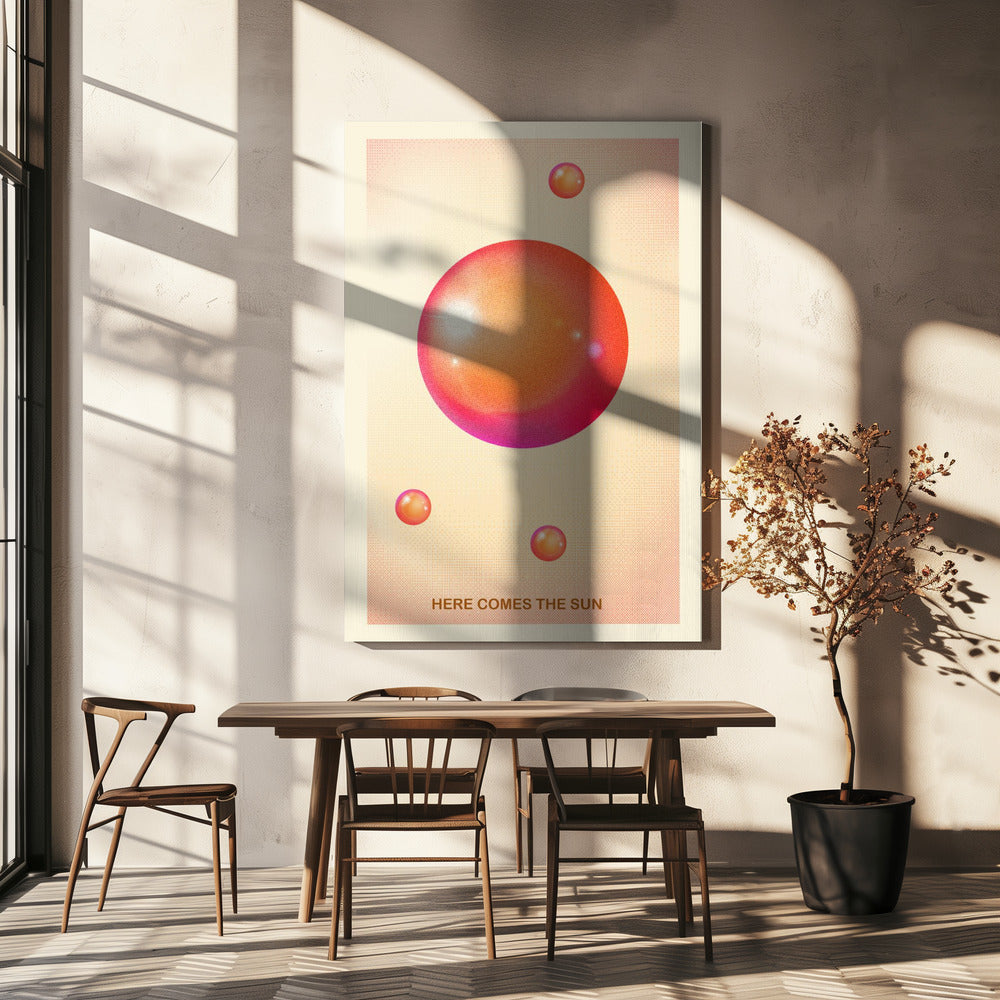 RETRO GRAPHIC NO.4 / HERE COMES THE SUN | Canvas