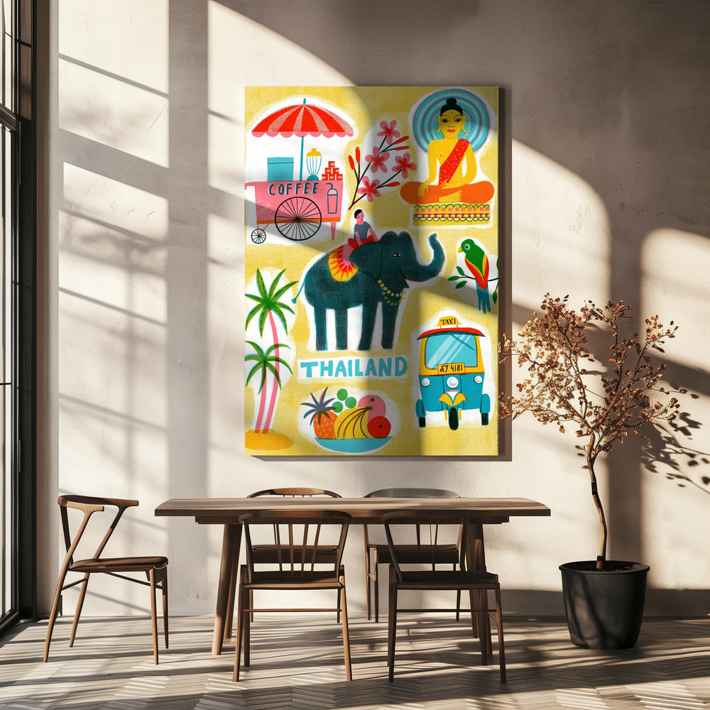 Screentryck Vintage Resor Thailand | Canvas