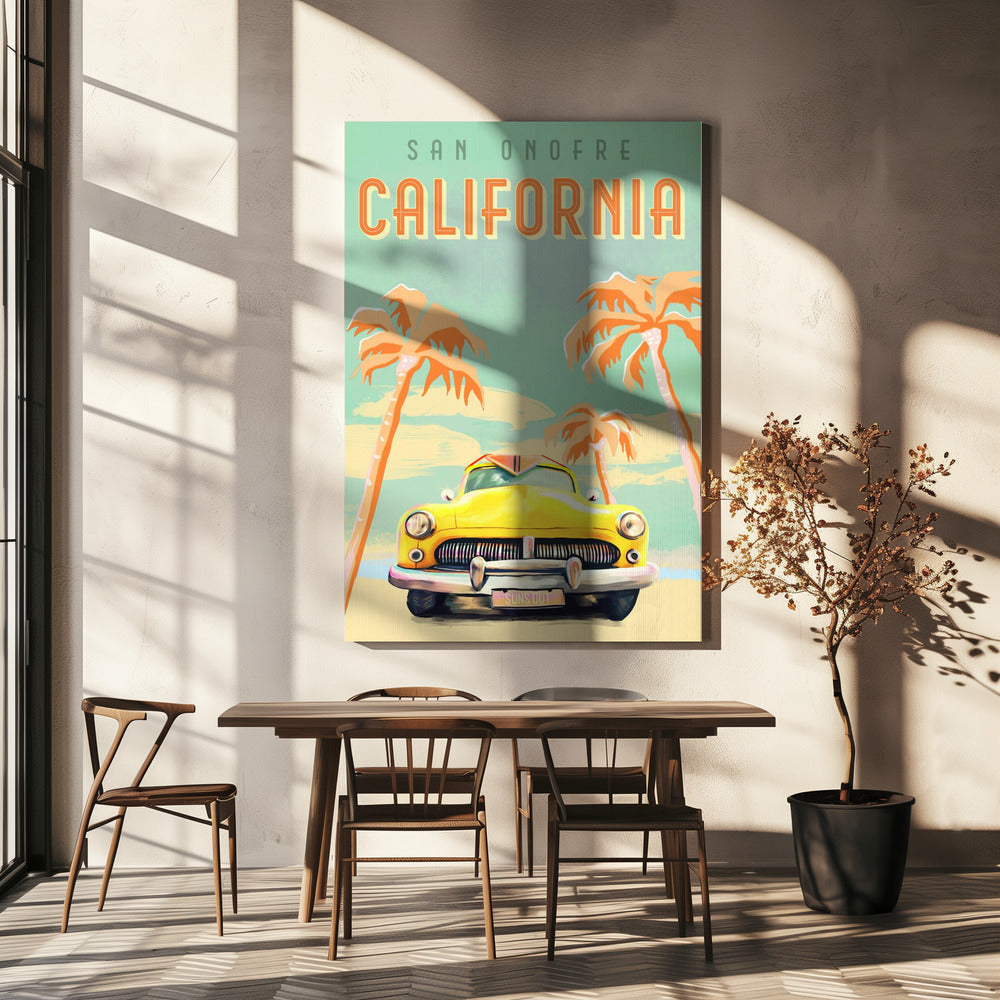 Kaliforniens surfing Poster | Canvas