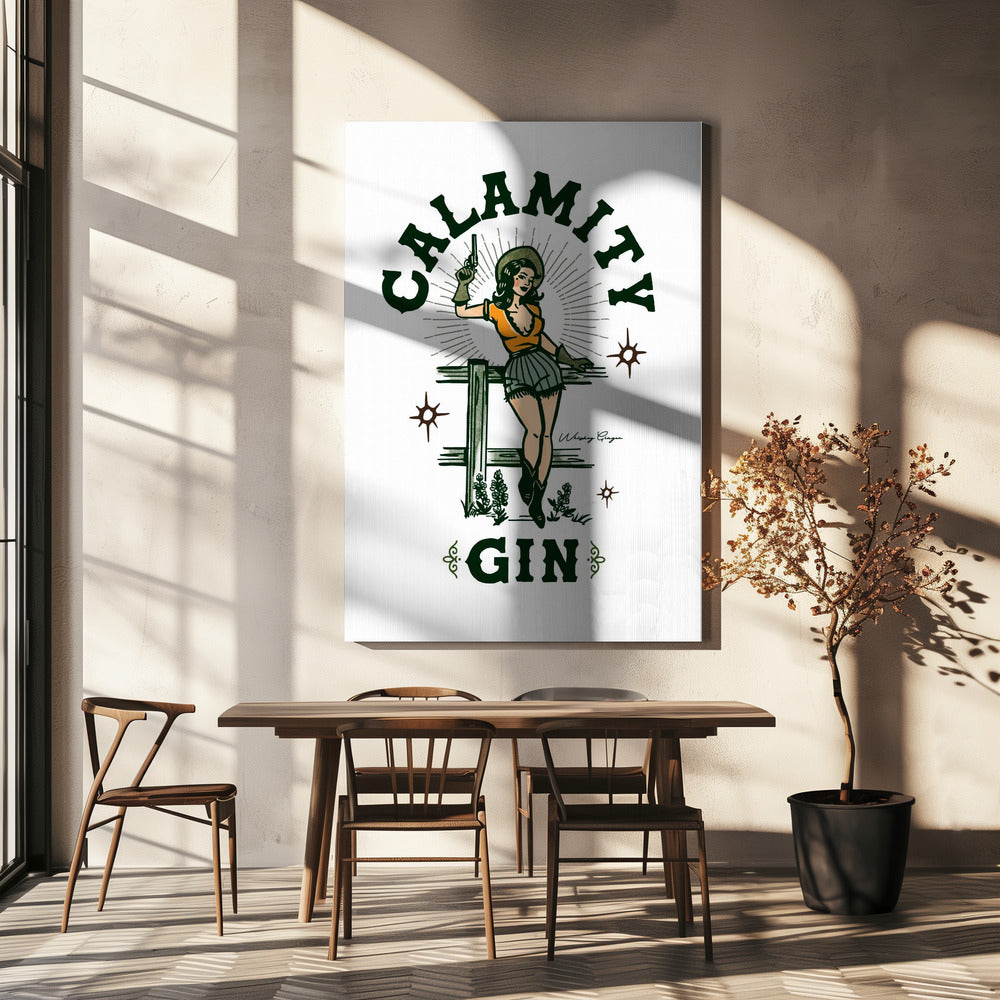 Calamity Gin Lustige Retro-Western-Cowgirl-Kunst | Leinwand-Bilder