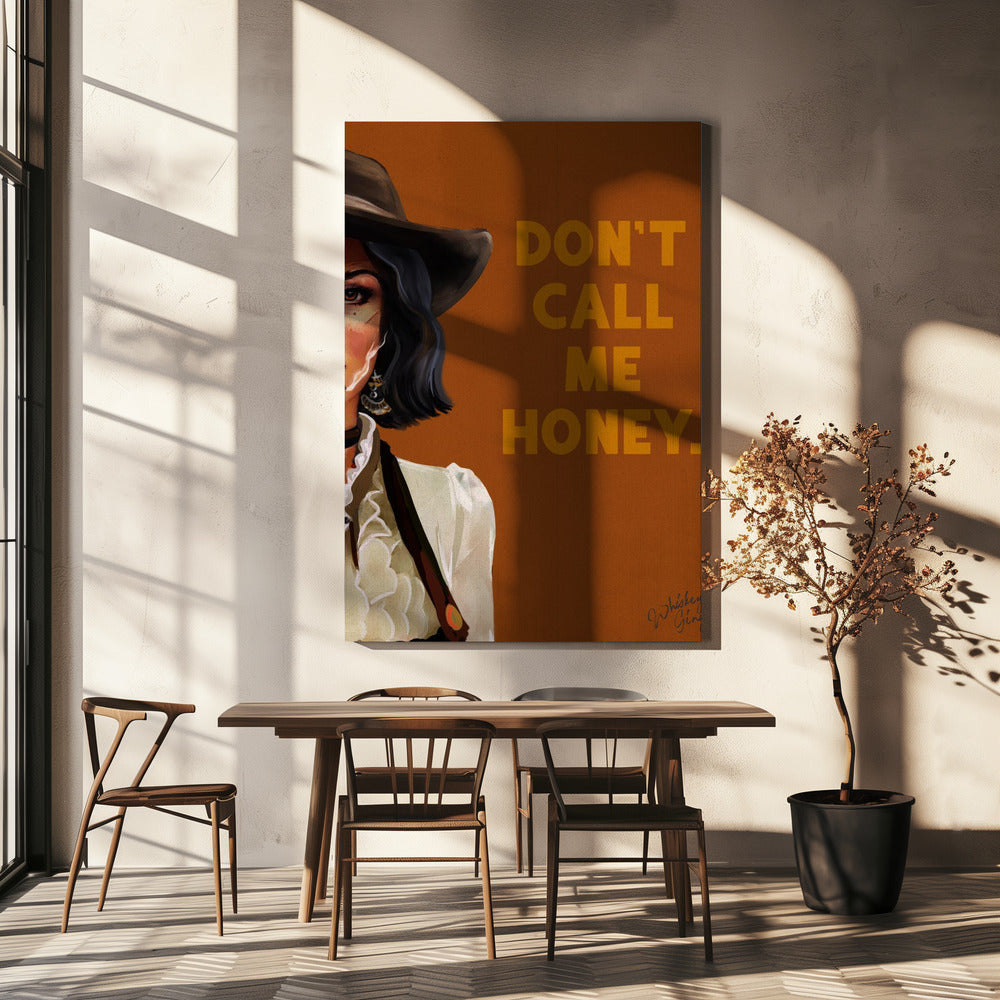 Ne m'appelle pas chérie, art de cow-girl western badass | Tableaux sur Toile