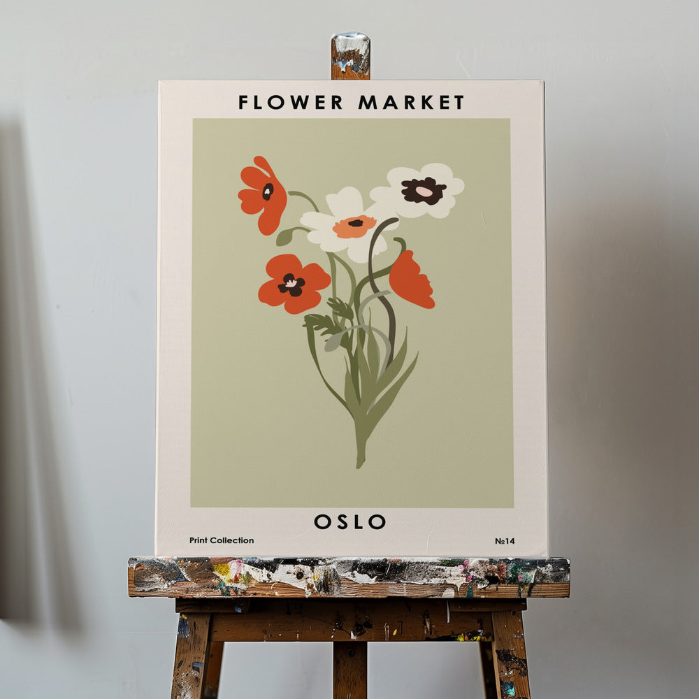 Marché aux fleurs d'Oslo | Tableaux sur Toile