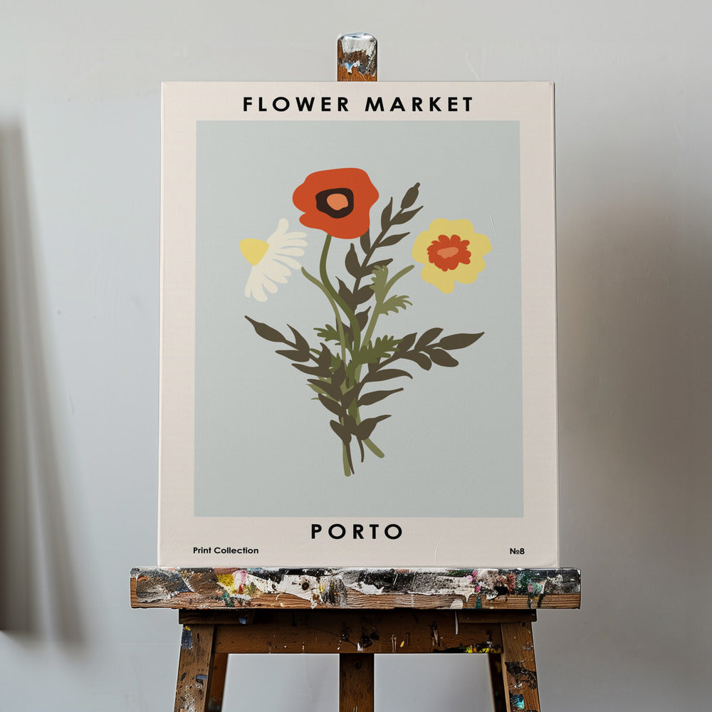 Blomstermarknaden i Porto | Canvas