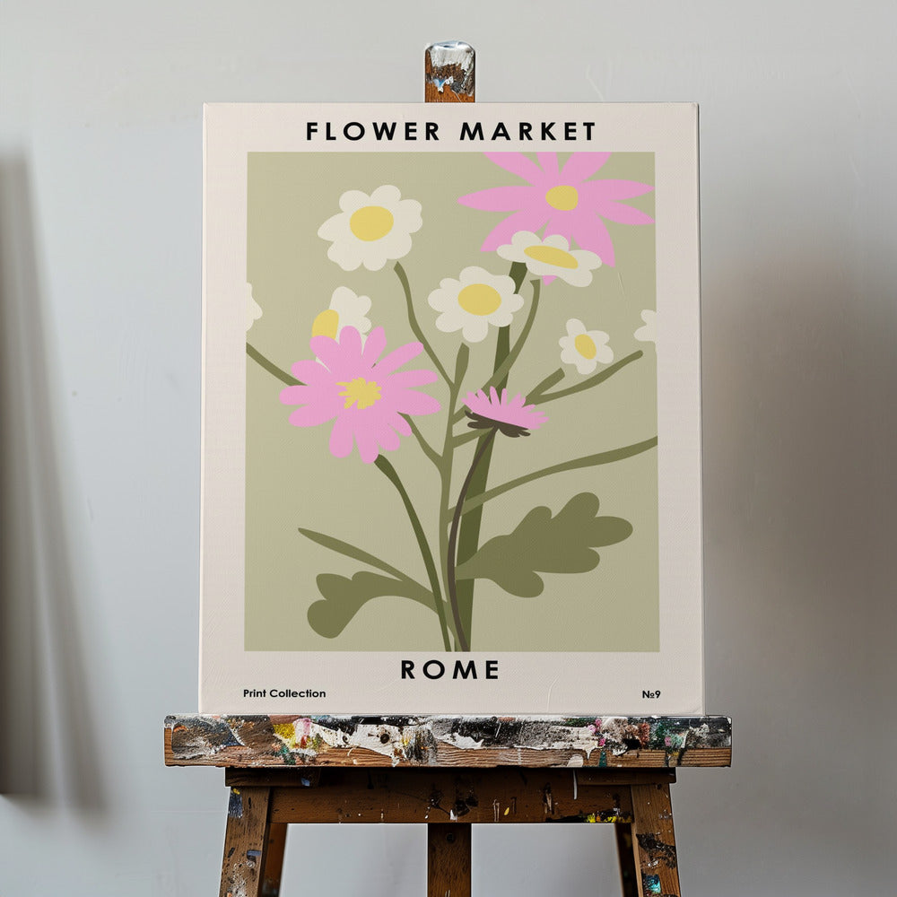 Marché aux fleurs de Rome | Tableaux sur Toile