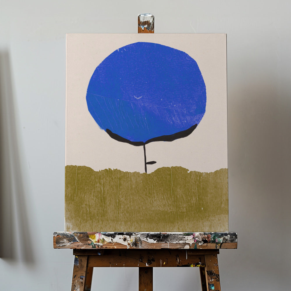 Blå blomma | Canvas