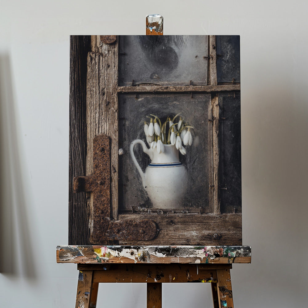 Spring flowers in the window | Canvas