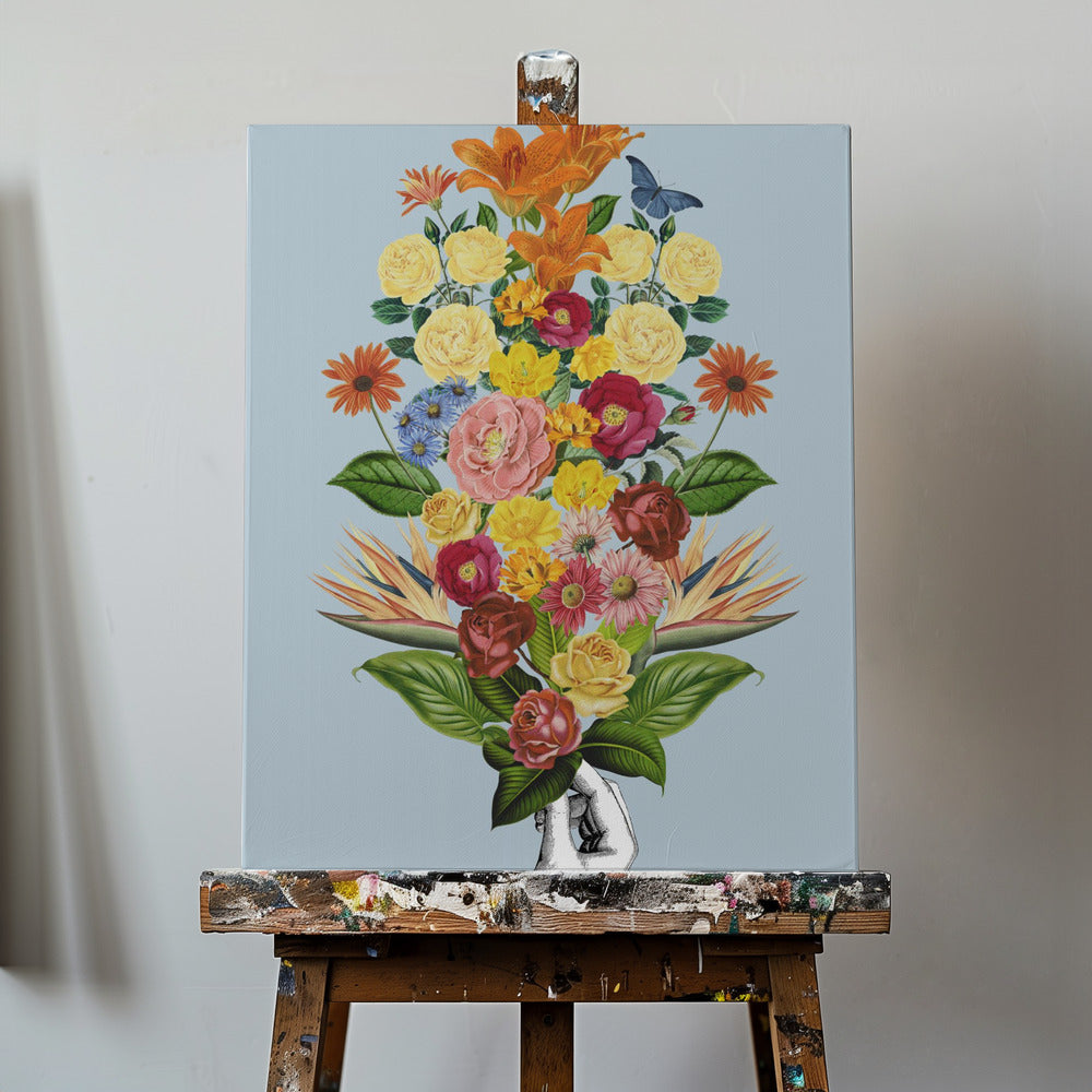 Botanisk blå bukett | Lerretsbilder