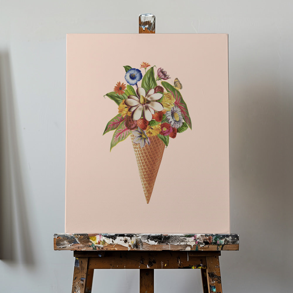 Różowe lody botaniczne | Wydruki na łótnie