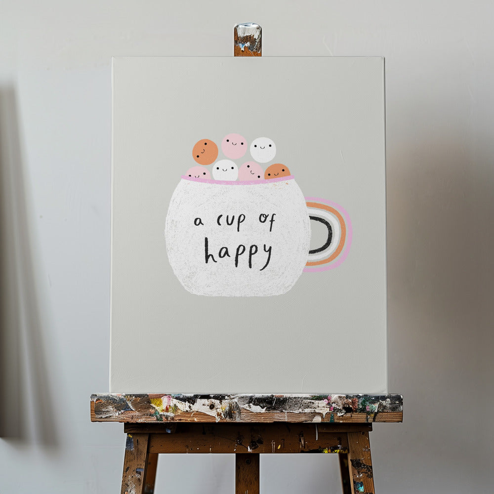 Una taza de felicidad | Impresiones en Lienzo