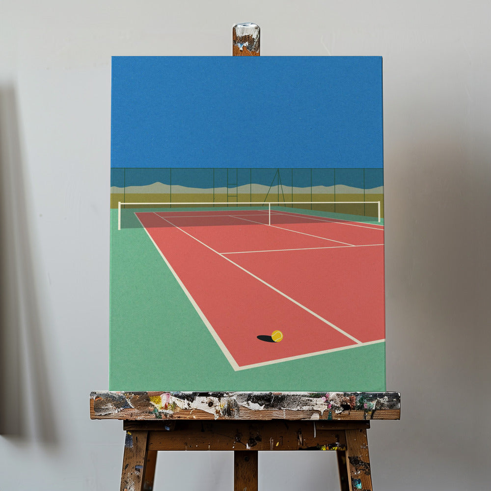 Tennisbane i ørkenen | Lærredsbilleder