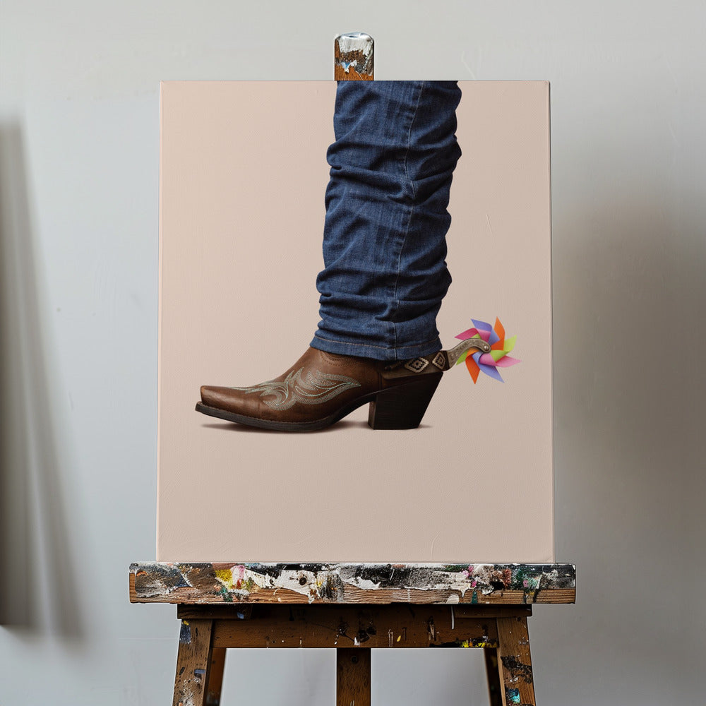Cowboy pas sérieux | Tableaux sur Toile