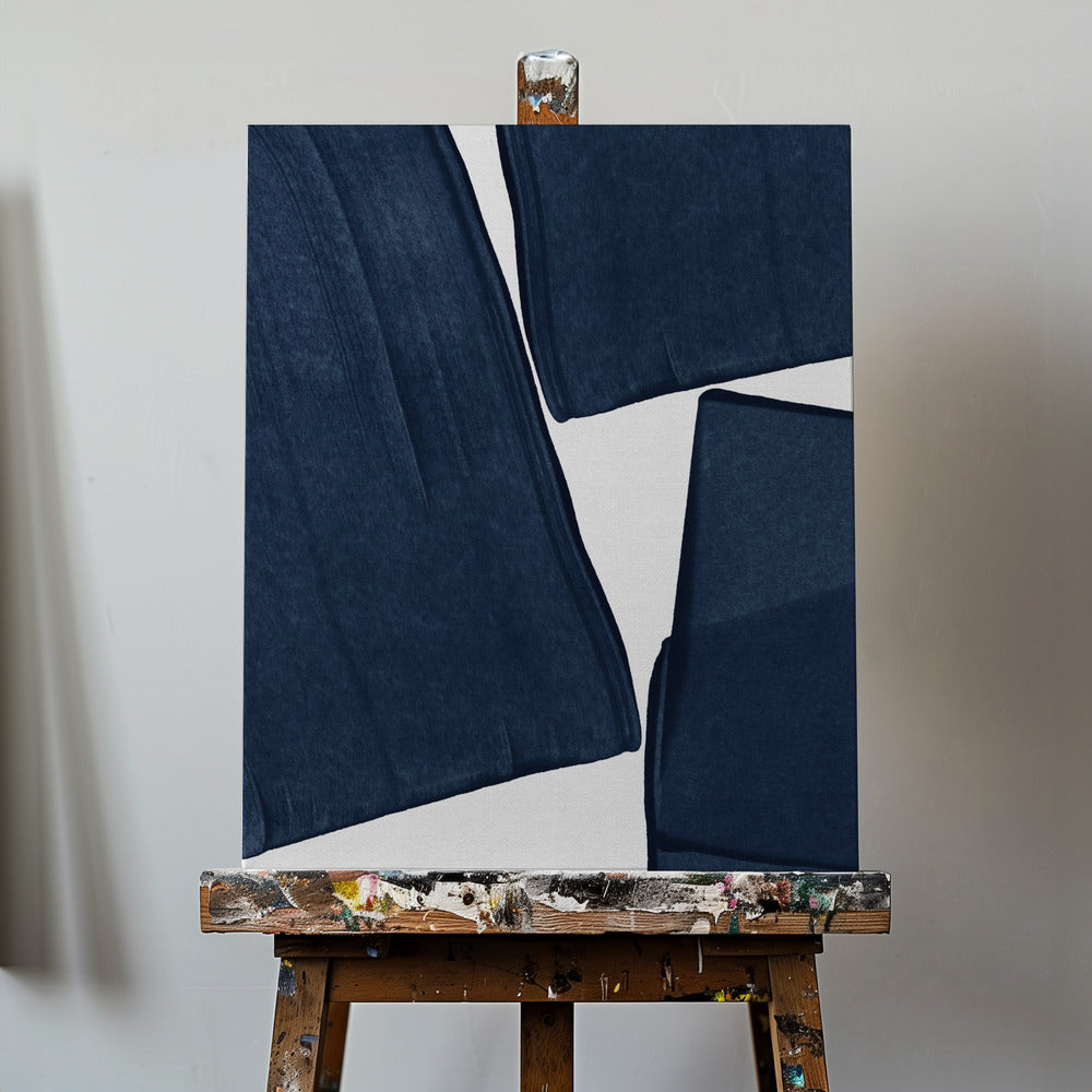 Minimalistisk maleri blå III | Lerretsbilder