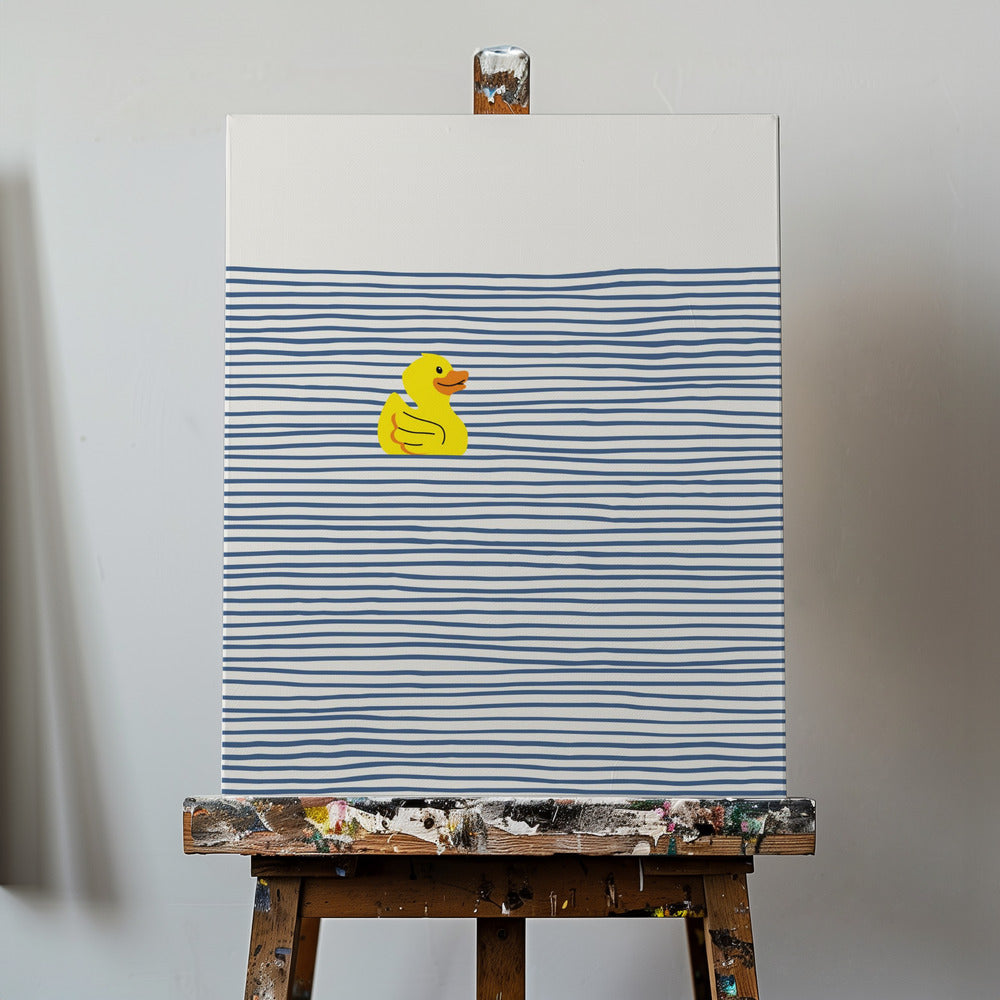 Yellow Duck Afloat | Canvas