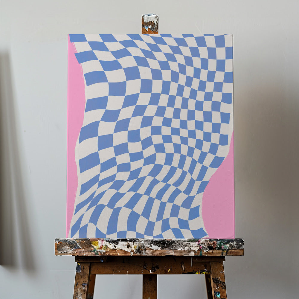 Wavy Checkered Dream | Canvas