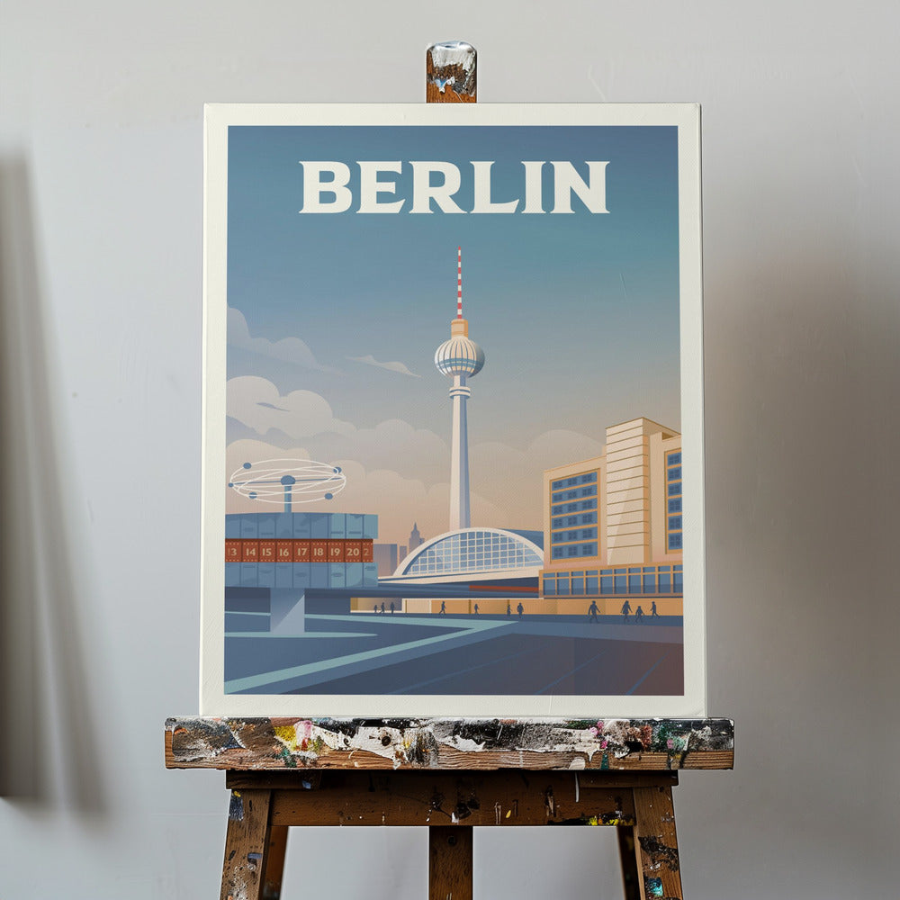 Impression de voyage sur le paysage urbain de Berlin | Tableaux sur Toile