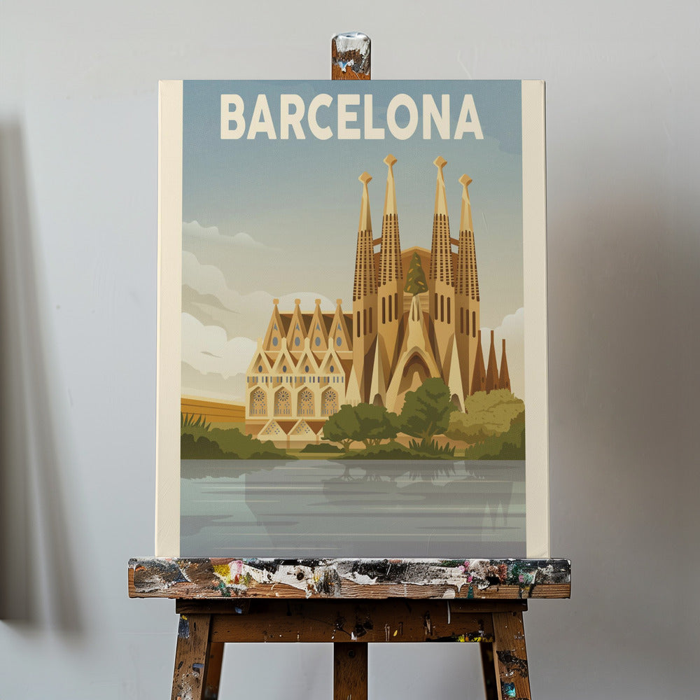 Barcelona Resetryck | Canvas