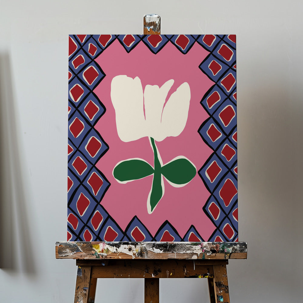 Petal plaid playtime I | Canvas