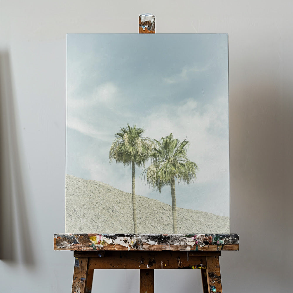 Palmeras vintage en el desierto | Impresiones en Lienzo