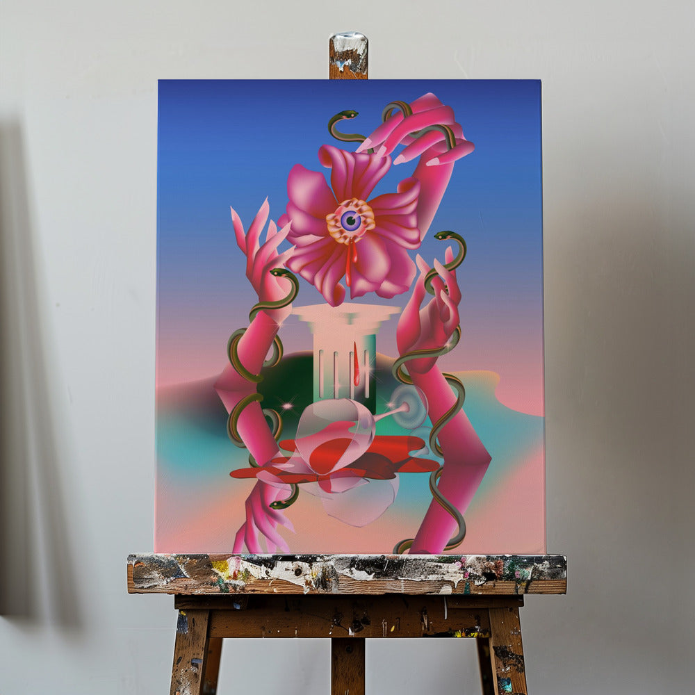Flower On a Pedestal | Canvas