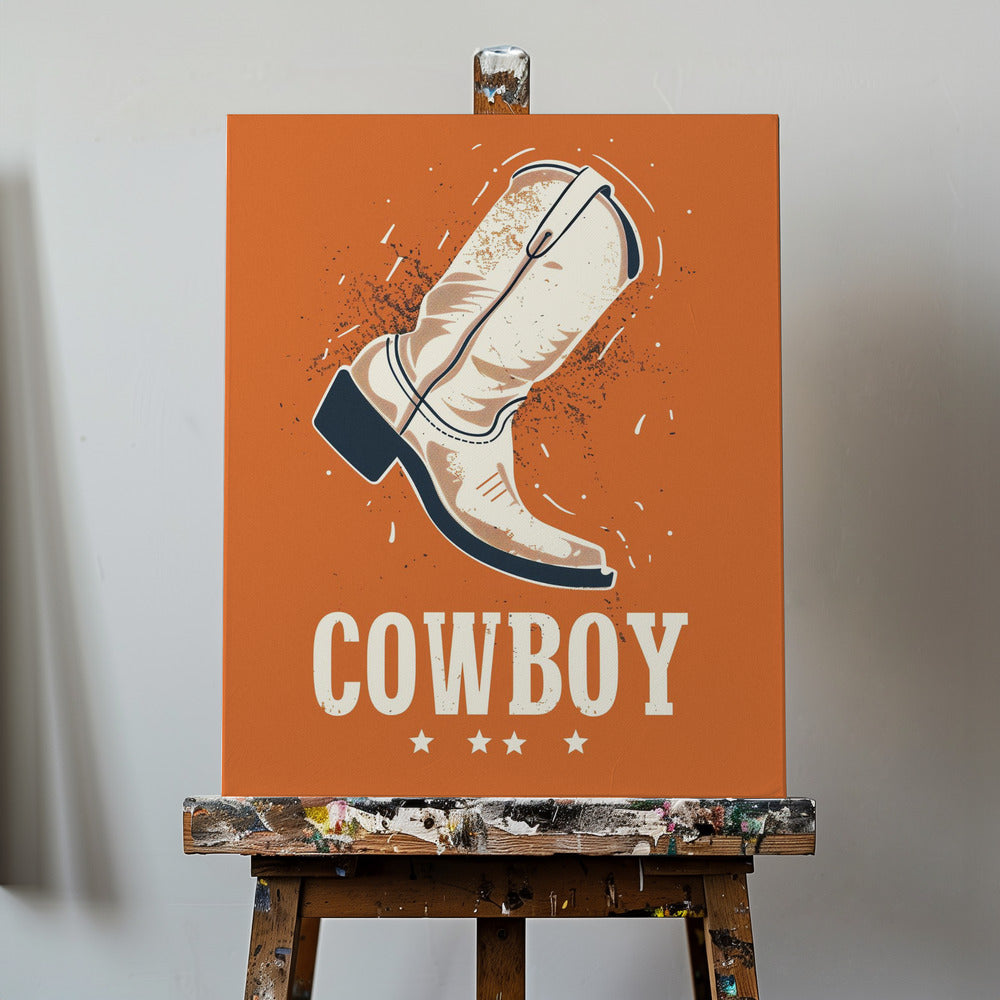 Botas de vaquero vintage | Impresiones en Lienzo