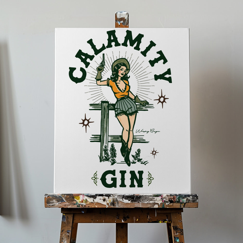 Calamity Gin Lustige Retro-Western-Cowgirl-Kunst | Leinwand-Bilder