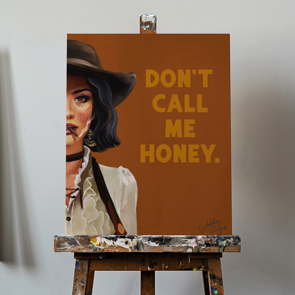 Ne m'appelle pas chérie, art de cow-girl western badass | Tableaux sur Toile
