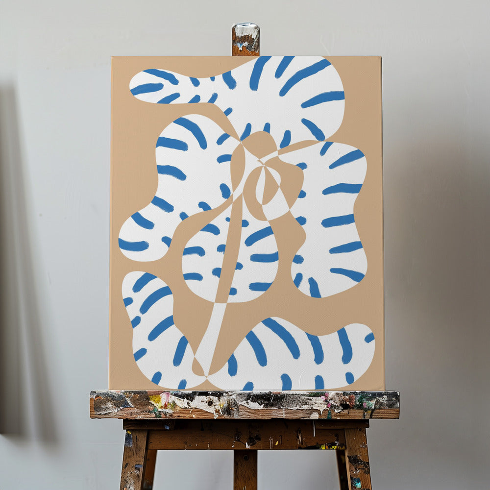 Abstract Shapes Flower Tiger print | Canvas