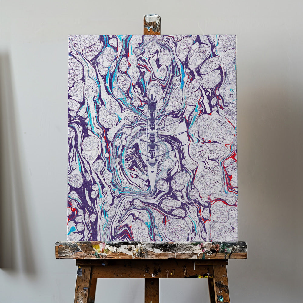 Kayak Gliding Through Swirling | Canvas