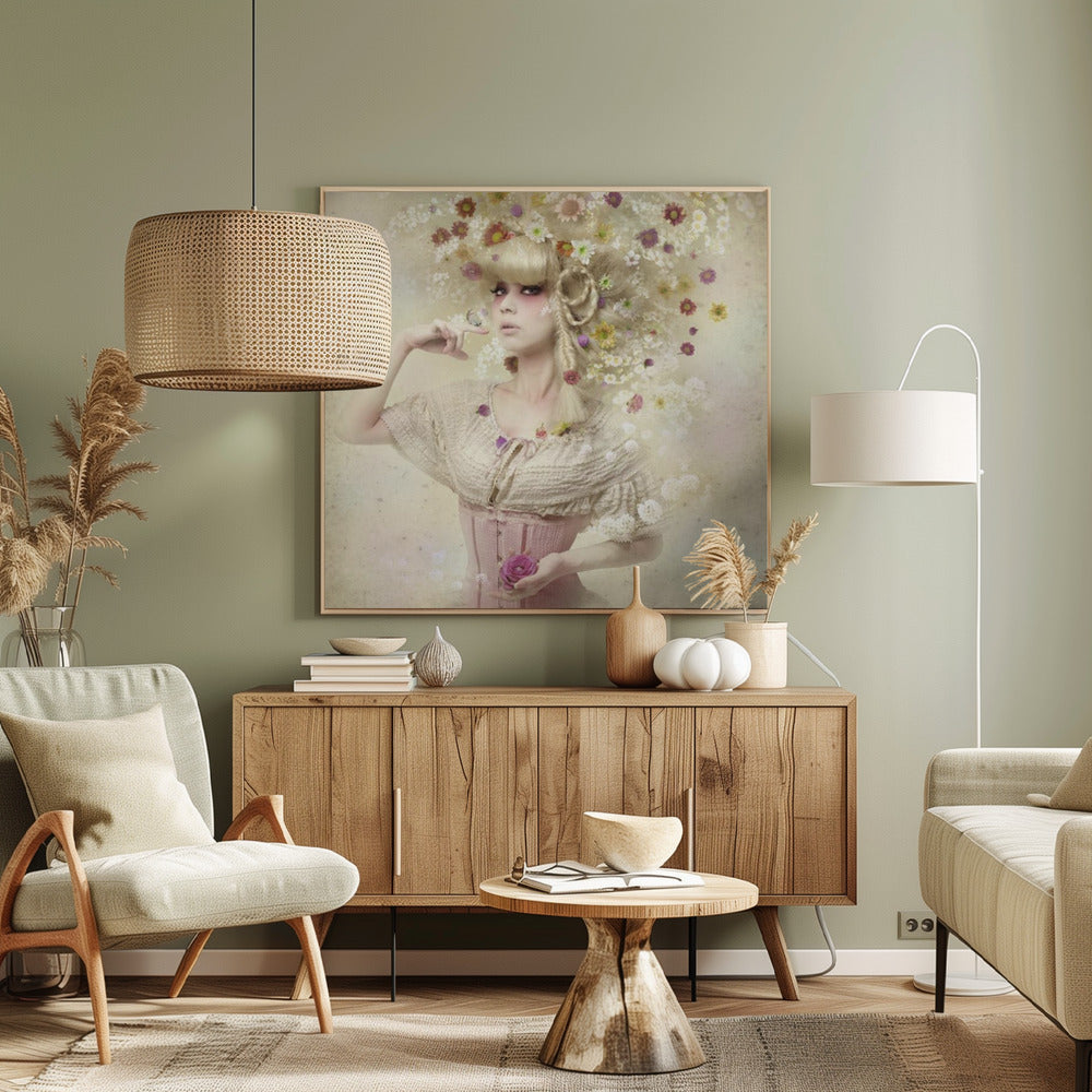 Meisje van de bloementuin | Canvasprints