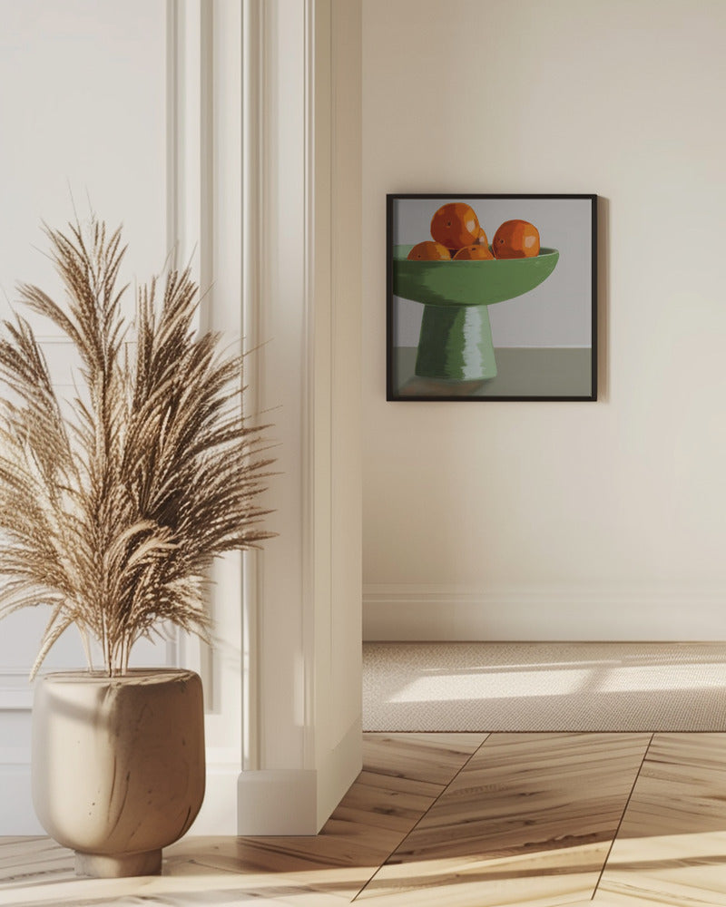 Mandarins in fruit bowl | Poster