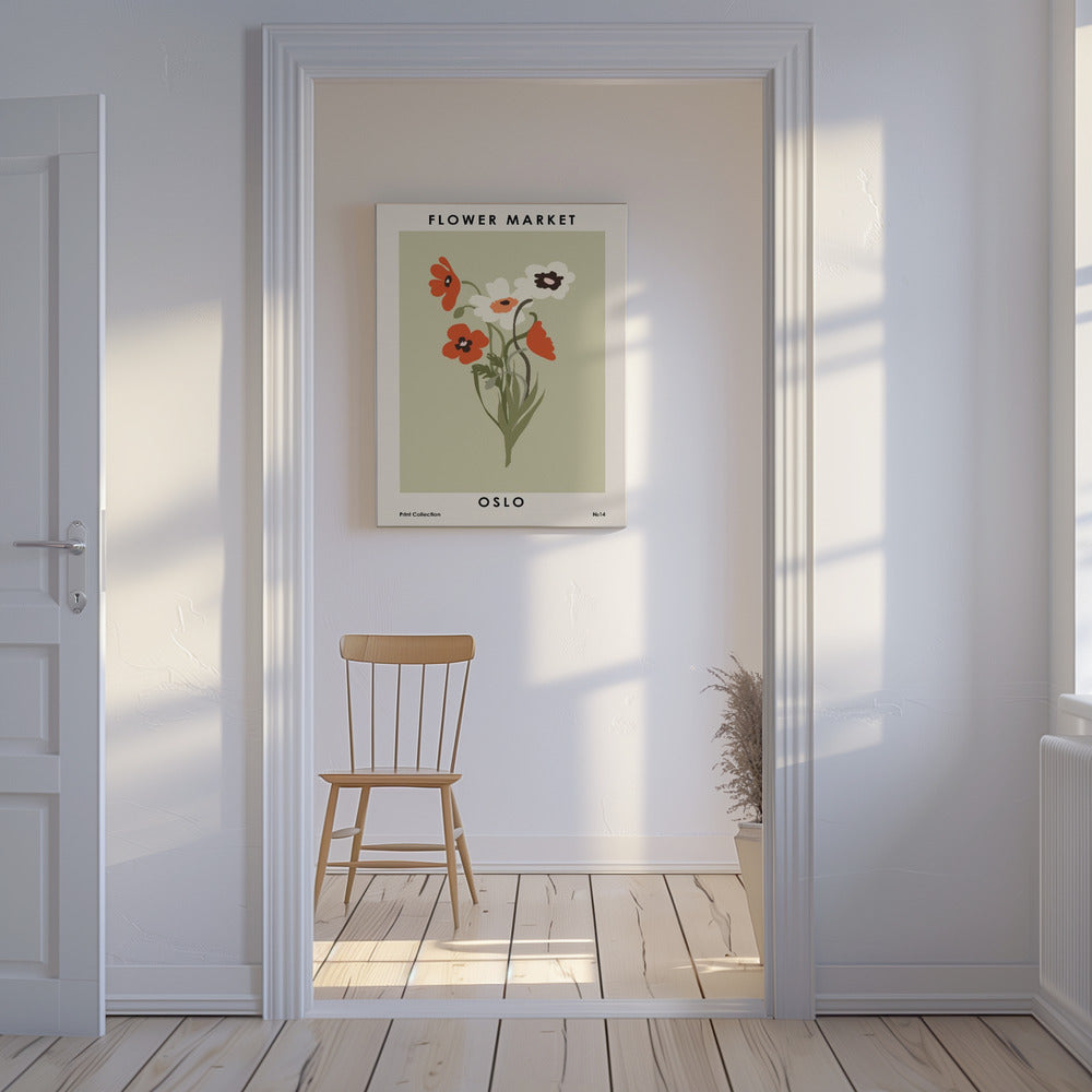 Marché aux fleurs d'Oslo | Tableaux sur Toile