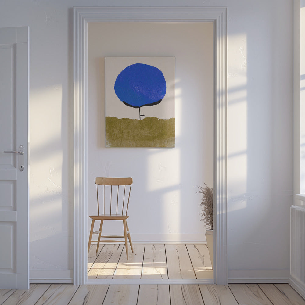 Blå blomma | Canvas